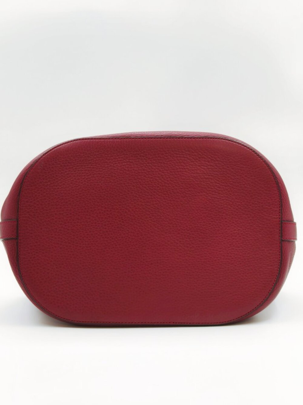 Gucci Bamboo Daily Pebbled Leather Bucket Bag Bordeaux Red Tassel Shoulder Bag - Picture 5 of 16
